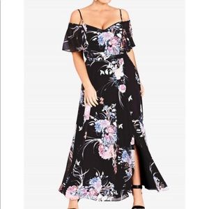City Chic Maxi Flourish Dress, new with tags